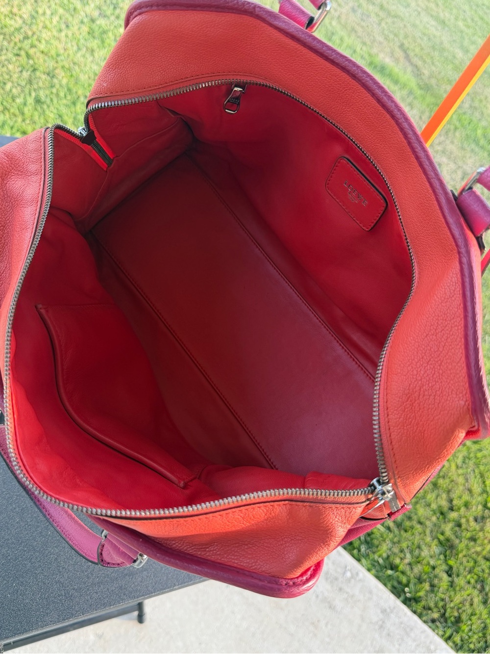 Loewe Two-Tone Pink and Orange Leather Satchel - Picture 12 of 15